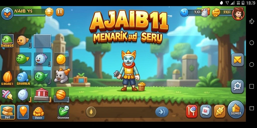 Tampilan gameplay AJAIB11 yang seru dan penuh warna.