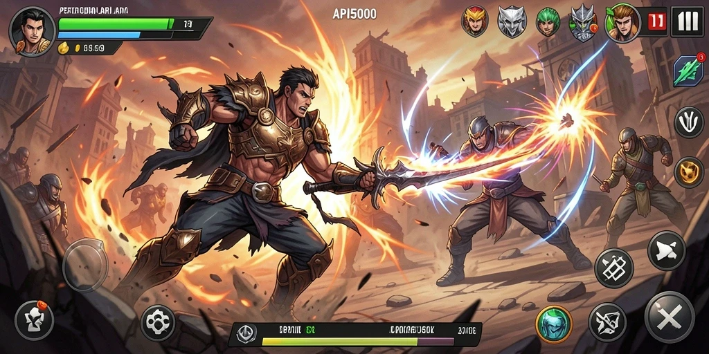 Tampilan gameplay API5000 yang mendebarkan dan penuh aksi pertarungan.