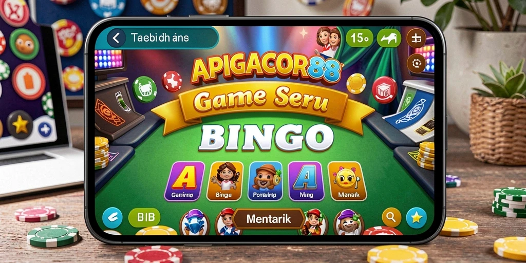 Tampilan gameplay seru dalam APIGACOR88, penuh warna dan interaksi.