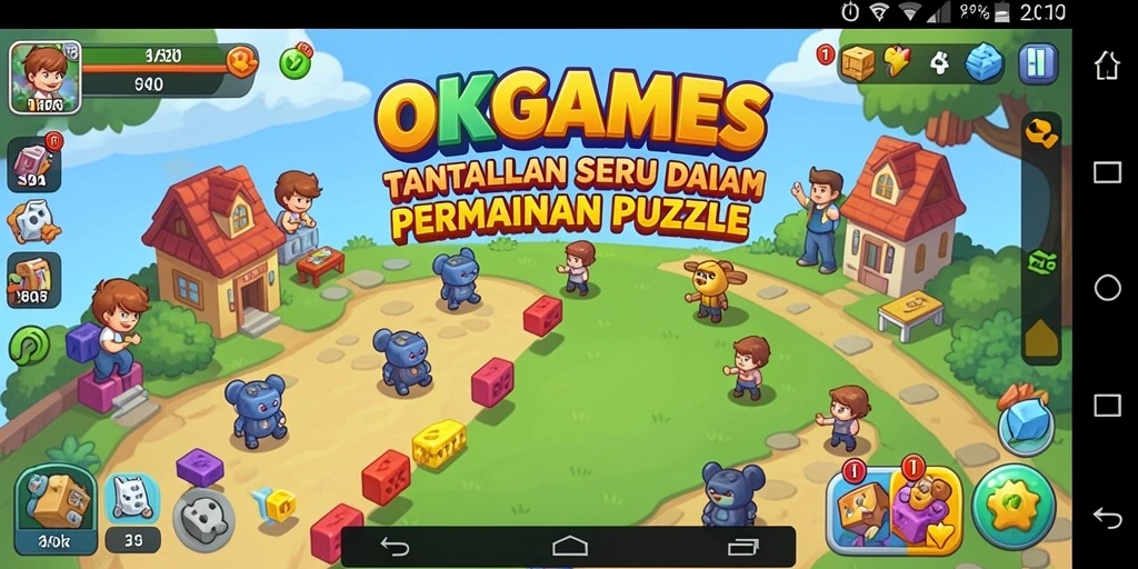 Tampilan gameplay seru dari OKGAMES yang menyajikan teka-teki menarik.