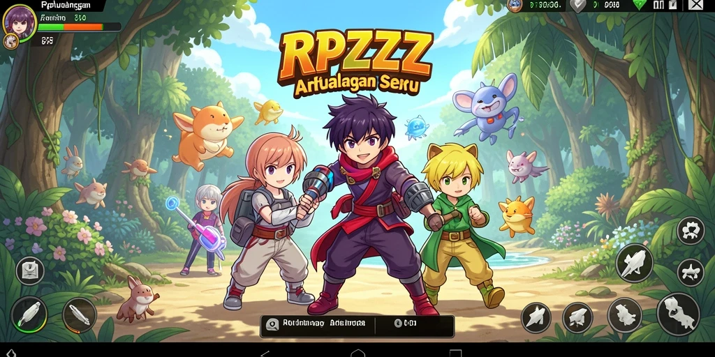 Tampilan luar biasa dari gameplay RPZZZ yang penuh warna.