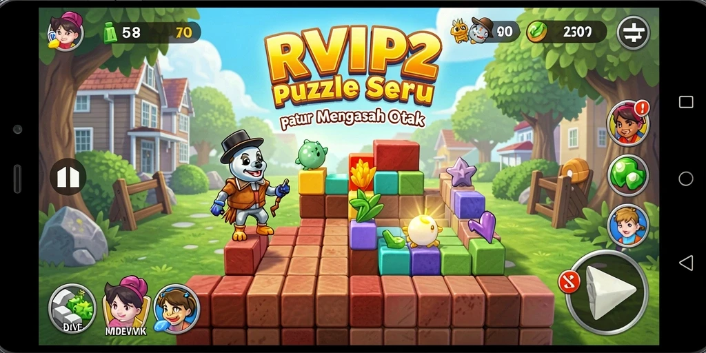 Tampilan gameplay RVIP2 yang menantang di level Puzzle.