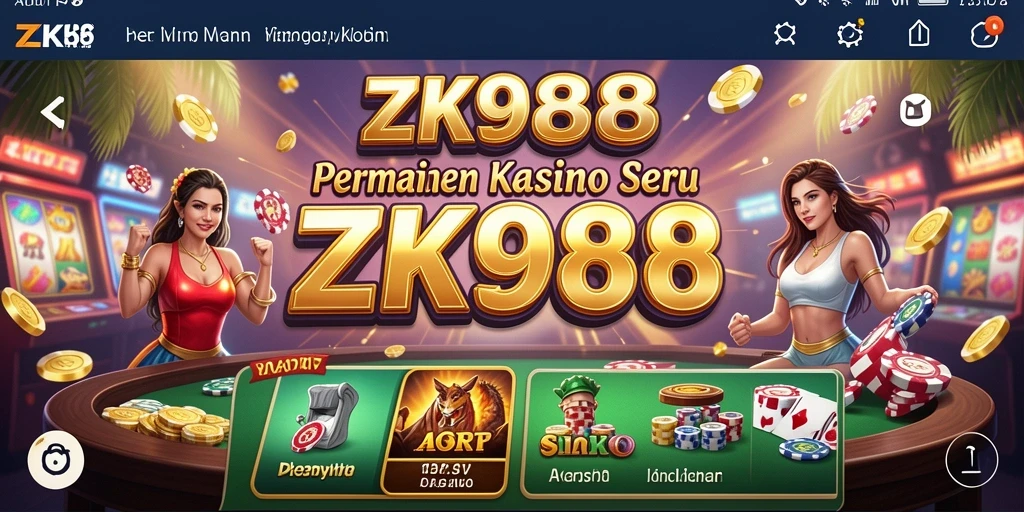 Tampilan gameplay seru di ZK988 yang menggambarkan suasana kasino.